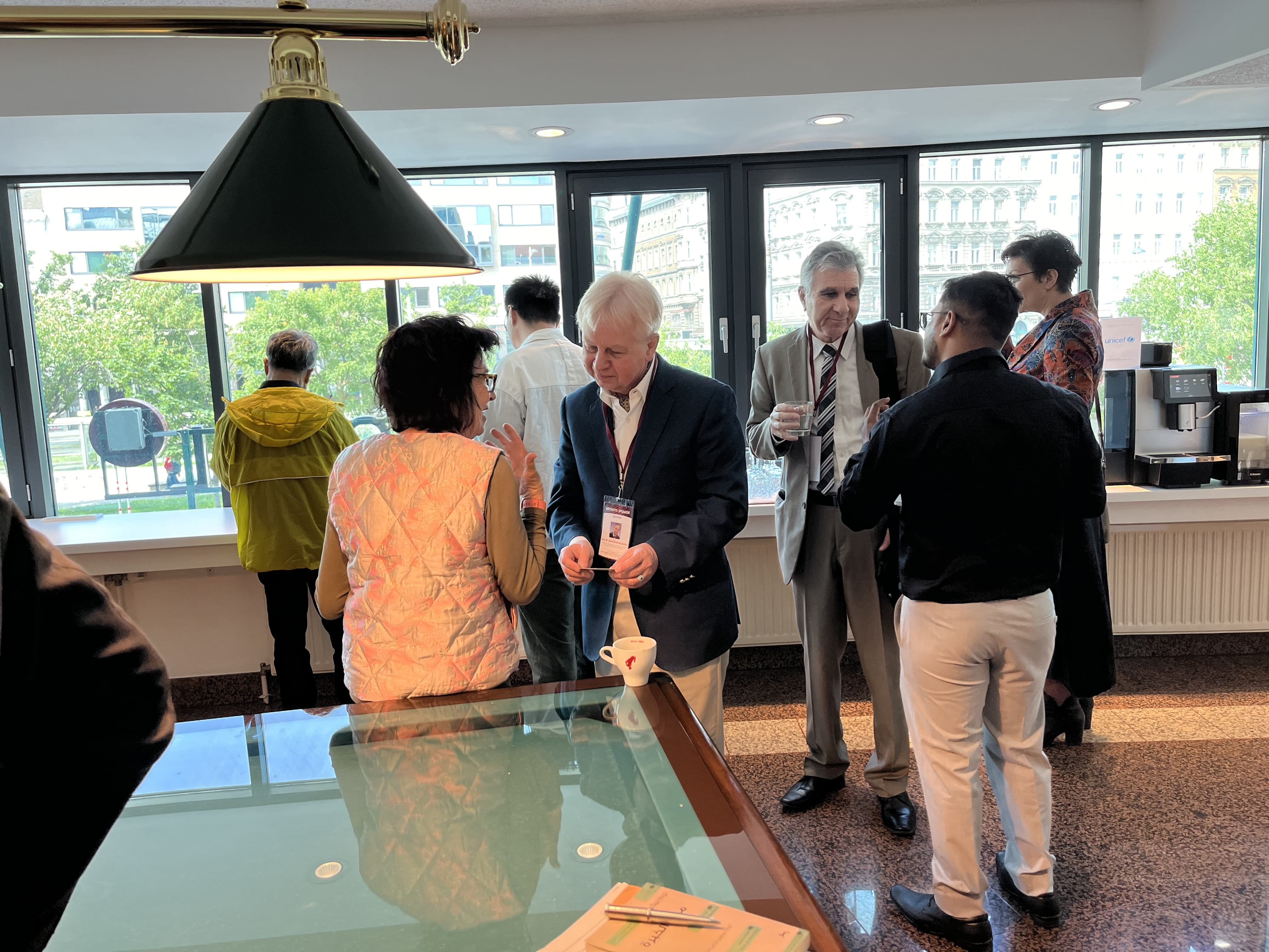 Scholars networking at Eurasia Conference